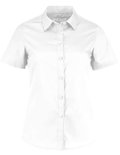 Kustom Kit Poplin Hemd Kurzarm Tailored Fit für Damen