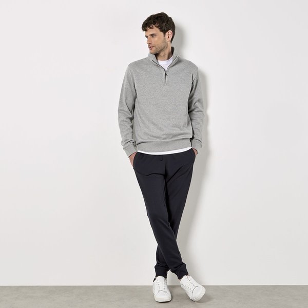 Herren-Sweatshirt mit 1/4-Zipper und Kragen