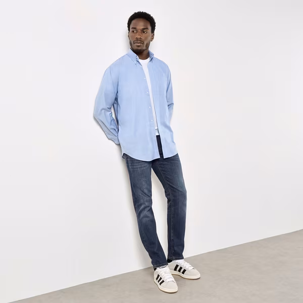 Kustom Kit Oxford Shirt with Chest Pocket for Men