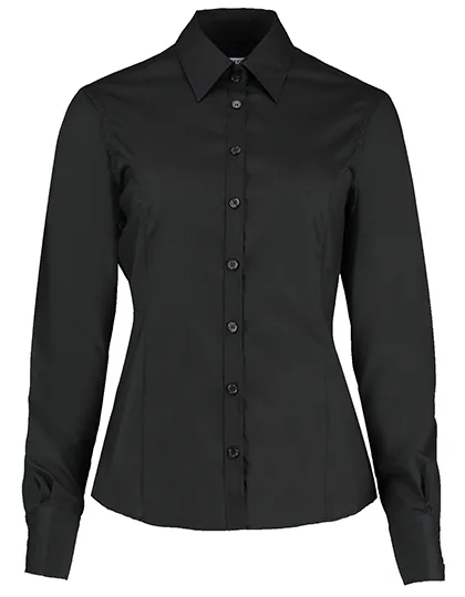 Kustom Kit Business Shirt Tailored Fit Long Sleeve for Women
