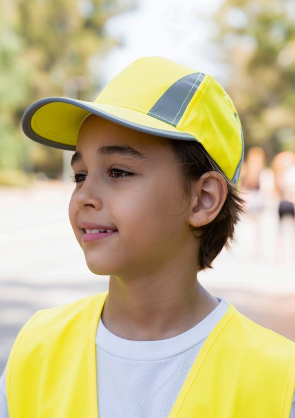 Korntex Hi-Vis Cap "Nice" Signalorange für Kinder