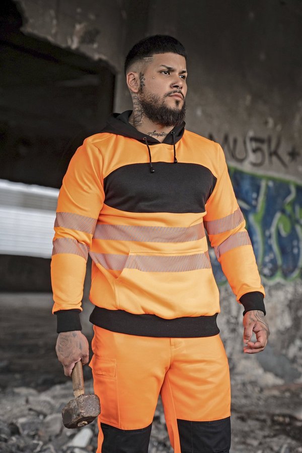 Korntex Hi-Vis Arbeits-Hoody mit Druckfläche