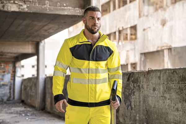 Korntex Veste softshell haute visibilité avec zone d'impression