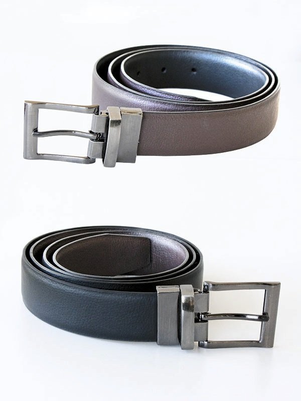 Korntex Wende-Gürtel Schaffhausen Schwarz-Braun