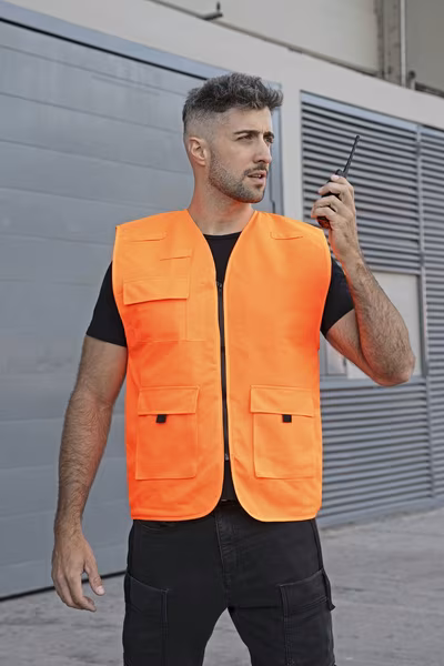 Korntex Padded Multifunctional Work Vest Kiel CO² Neutral Signal Orange S (KX166)
