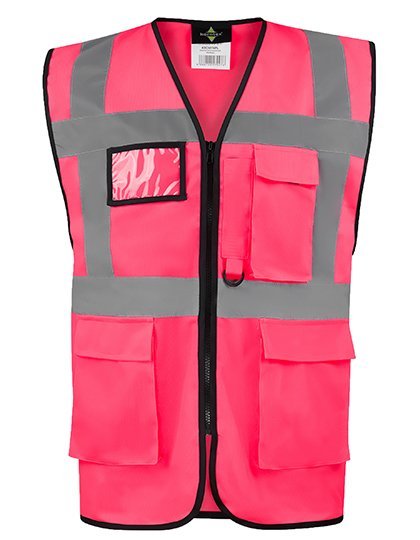 Korntex CO²-neutrale Multifunktions-Sicherheitsweste Hamburg, Neon Pink S, KX810