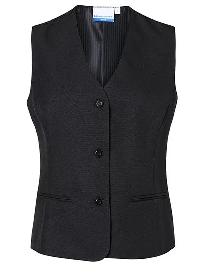 Karlowsky Women's Vest Basic with Pockets and Buttons