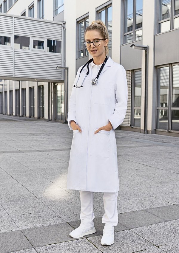 Damenkittel mit verdeckter Knopfleiste