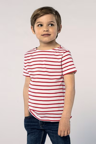 SOL'S T-shirt rayé pour enfants Miles Coton