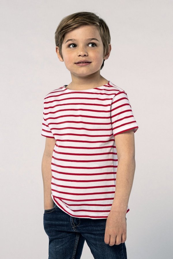 SOL´S Gestreiftes Kinder T-Shirt Miles Baumwolle