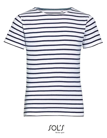 SOL´S T-Shirt a righe per Bambini Miles in Cotone