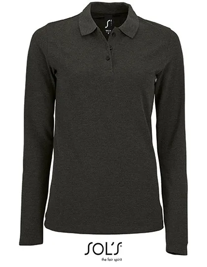 SOL´S Polo piqué a maniche lunghe con bottoni da Donna