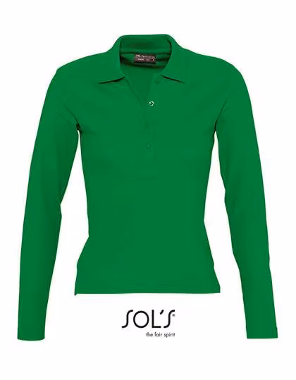 SOL´S Langarm-Polo aus Ringspun-Baumwolle, Kelly Green M, L535