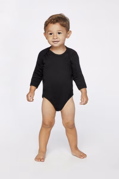 Rabbit Skins Langarm-Bodysuit aus 100% Baumwolle