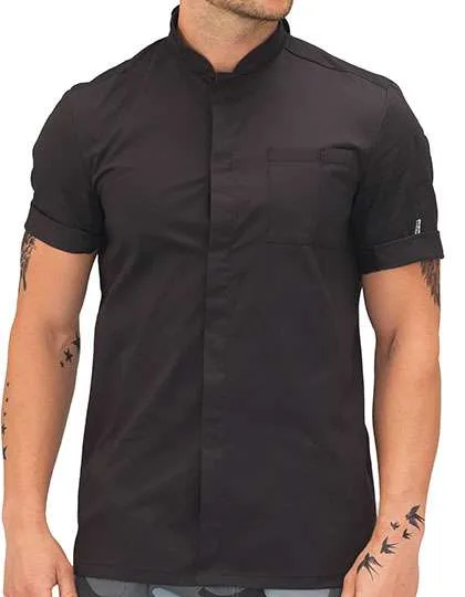 Le Chef Prep Veste manches courtes Noir/Blanc