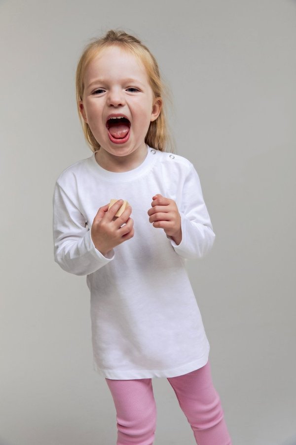 Larkwood Langarm-T-Shirt mit Druckknöpfen für Kinder