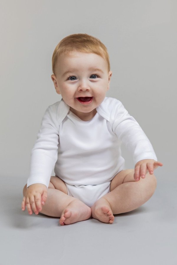 Larkwood Langarm-Bodysuit aus 100% Baumwolle