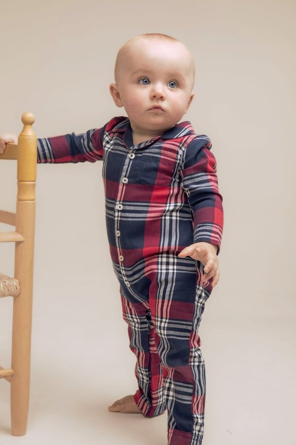 Larkwood Tartan Overall aus Flanell für Babys