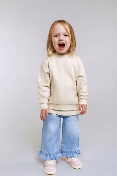 Larkwood Felpa Sostenibile per Bambini con Scollo a V