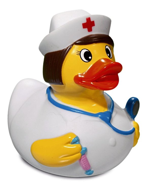 Mbw Schnabels® Quietsche-Ente Krankenschwester 80mm