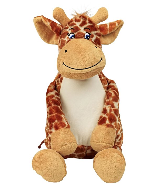 Kuscheltier Zippie Giraffe mit Reißverschluss