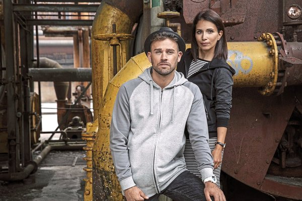 Miners mate Men's Zip Hoody mit Reißverschlusstaschen