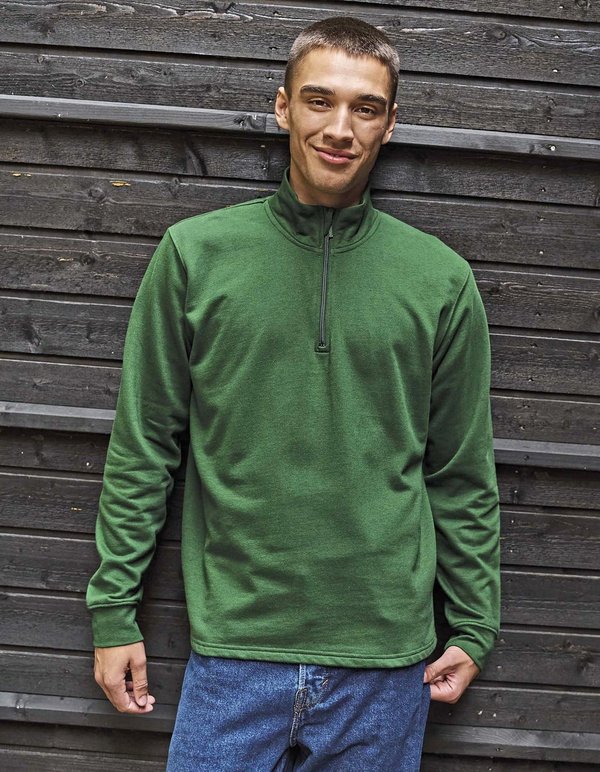 Felpa unisex con zip a 1/4