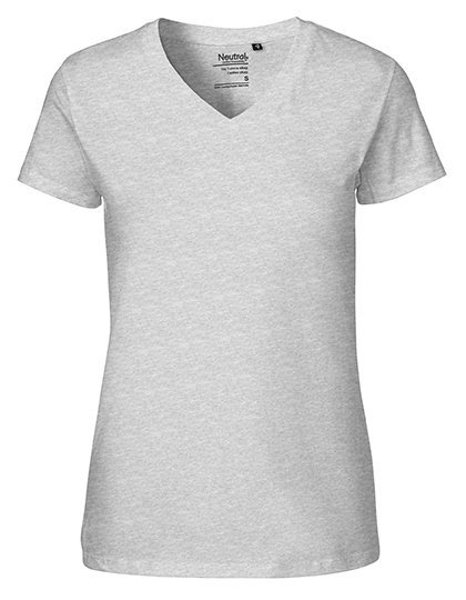 Neutral V-Ausschnitt T-Shirt aus Bio-Baumwolle für Damen, Sport Grey XS, NE81005