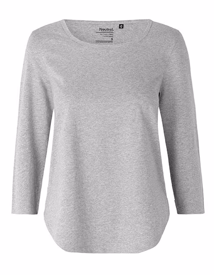 Neutral T-Shirt aus Bio-Baumwolle, 3/4-Ärmel für Damen, Sport Grey S, NE81006