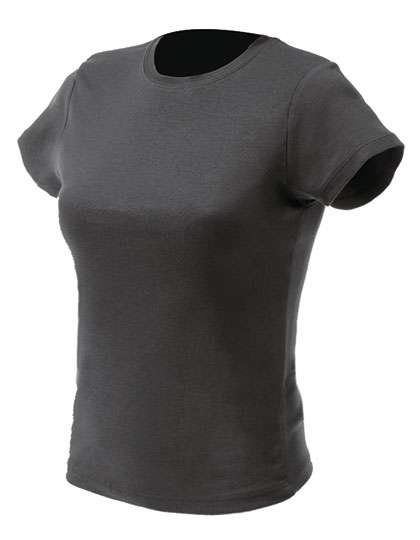 Nath T-Shirt mit schmalem Ripp-Kragen für Damen