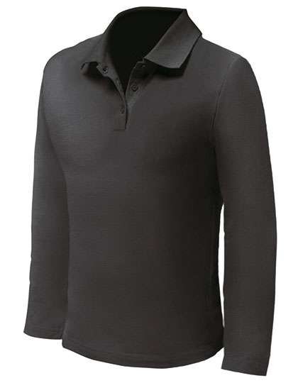 Nath Langarm-Poloshirt aus Mikro-Piqué Baumwolle