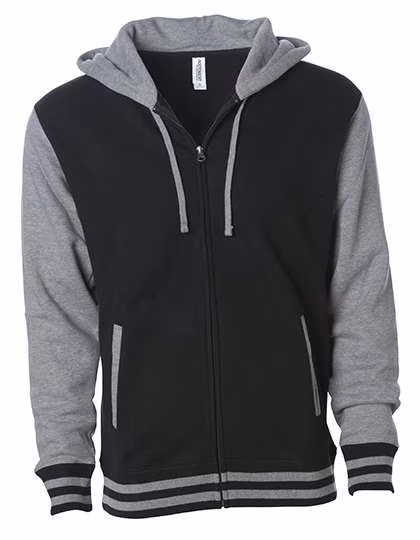 Independent Heavyweight Varsity Zip Hood con Fodera in Pile