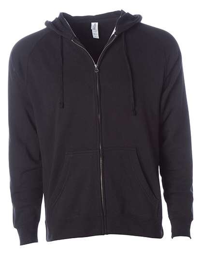 Independent Unisex Midweight Special Blend Raglan Zip Hood Black XS (NP355)
