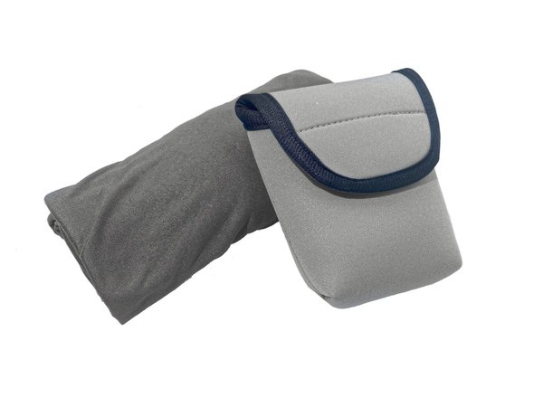 L-merch Graues Sport-Handtuch mit Etui 60x120 cm