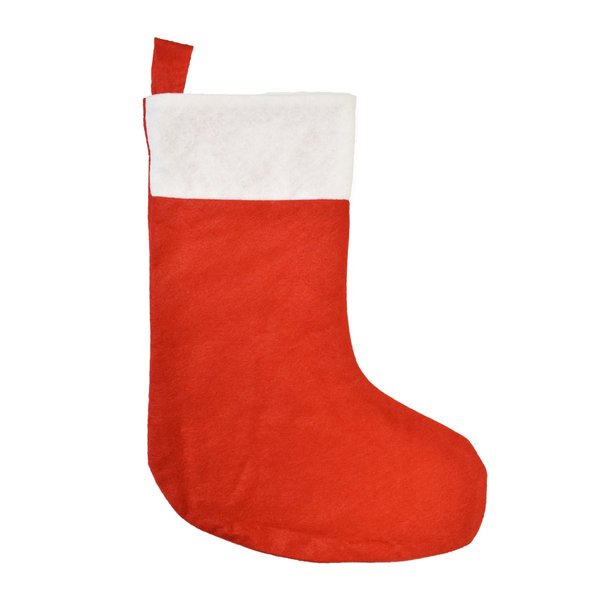 L-merch Weihnachtsstrumpf rot aus Polyester in