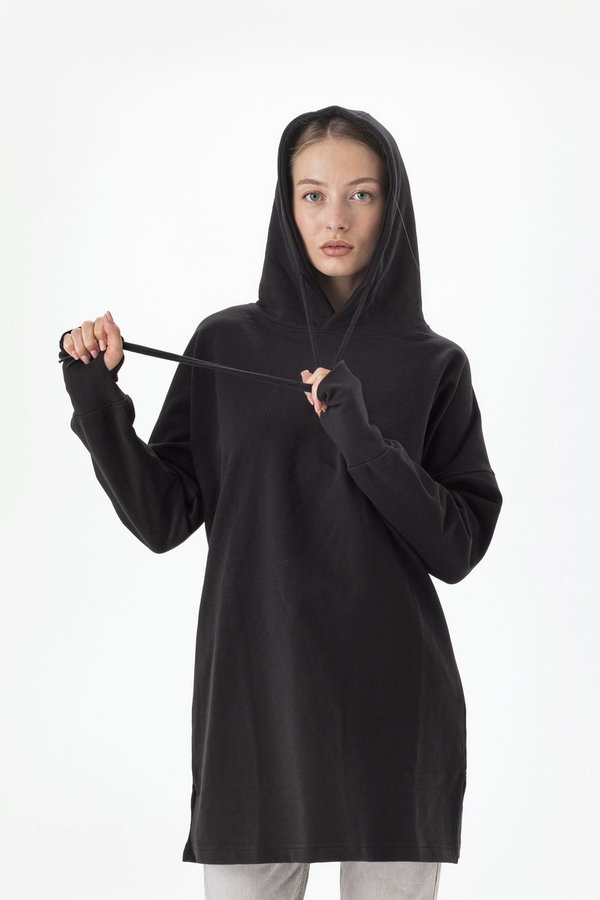 Mantis Oversize Hoodie-Kleid aus Bio-Baumwolle