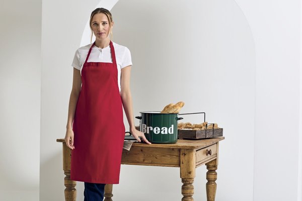 Premier Workwear Bio-Baumwoll-Latzschürze ohne Tasche