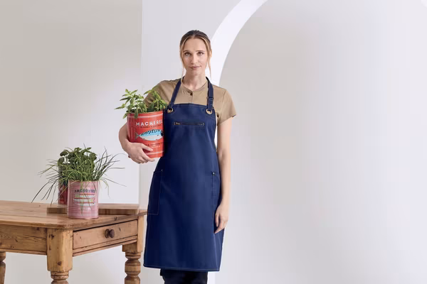Premier Workwear 'Barley' Contrast Stitch Sustainable Bib Apron (PW121)