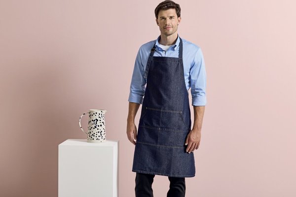 Premier Workwear Jeans Latzschürze mit Taschen und Nieten