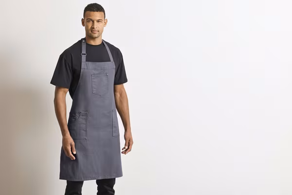 Premier Workwear Cotton Bib Apron in Chino Style