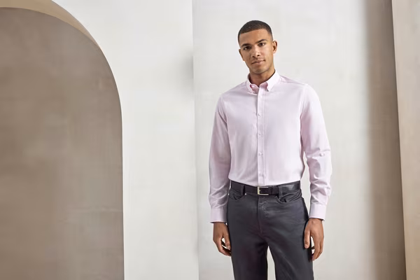 Men's Cotton Rich Oxford Stripes Shirt