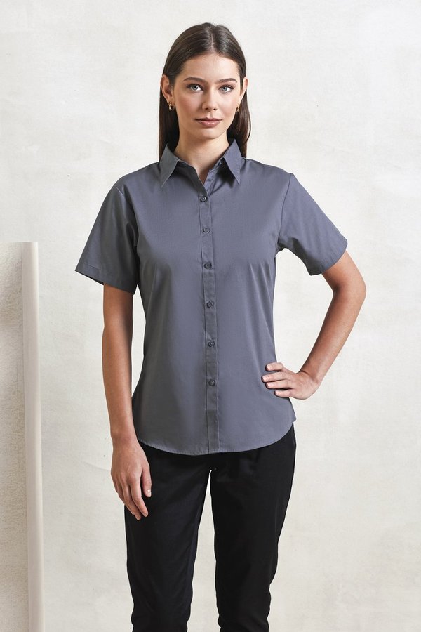 Women´s Poplin Short Sleeve Blouse