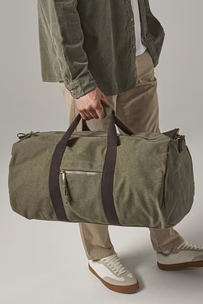Quadra Sac weekender Vintage en toile avec bandoulière