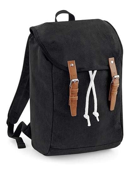 Quadra Vintage Rucksack aus Baumwoll-Canvas