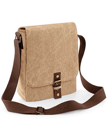 Quadra Vintage Canvas Tablet Reporter Umhängetasche