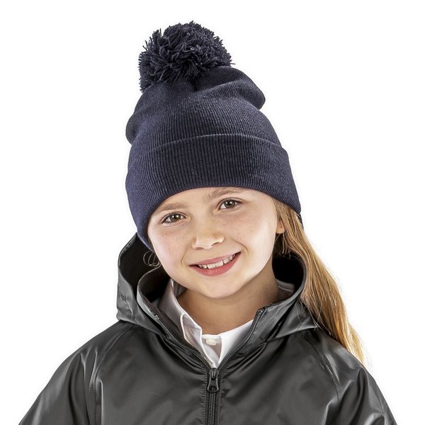 Result Winter Essentials Junior Pom Pom Beanie aus Polyacryl