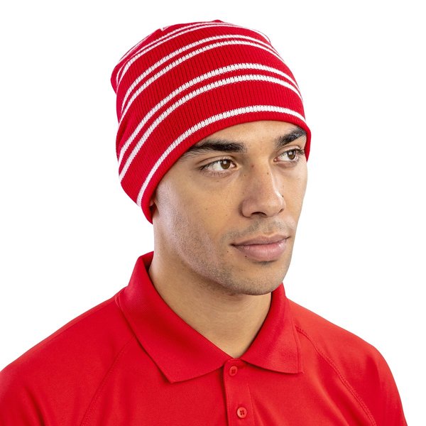 Result Winter Essentials Wendbarer Beanie mit Kontraststreifen