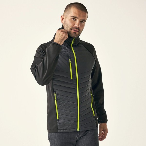 Hybridjacke mit Stretchmaterial und Taschen