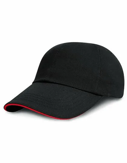 Result Headwear Cap in Cotone Heavy Brushed con visiera Sandwich