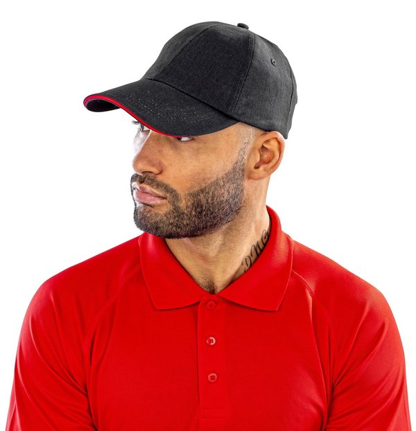 Result Headwear 5-Panel-Cap aus gebürstetem Baumwoll-Drill